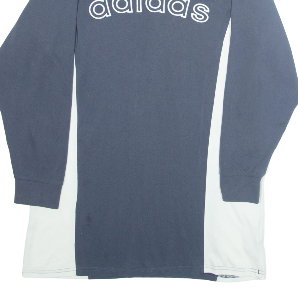 ADIDAS Oversized Womens T-Shirt Blue Long Sleeve UK 12 Online Hot Sale