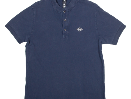 REPLAY Mens Polo Shirt Blue L Hot on Sale