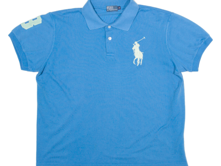 POLO RALPH LAUREN Mens Polo Shirt Blue XL Online Sale