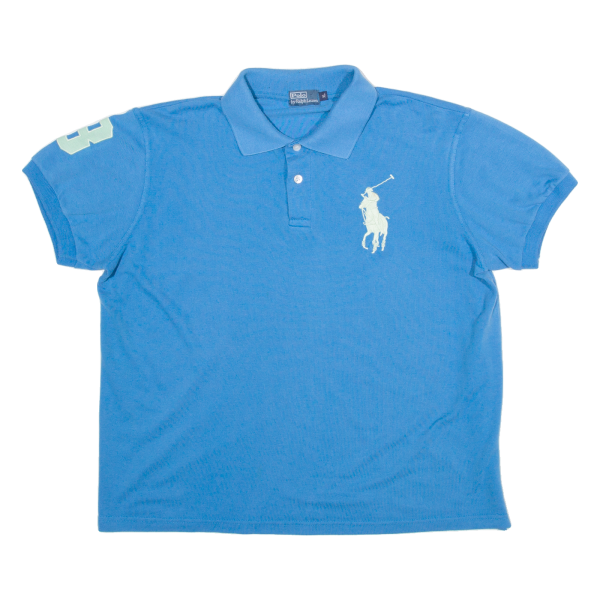 POLO RALPH LAUREN Mens Polo Shirt Blue XL Online Sale