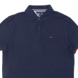 TOMMY HILFIGER Mens Polo Shirt Blue L Online now