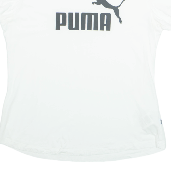 PUMA Womens T-Shirt White UK 14 Online Hot Sale