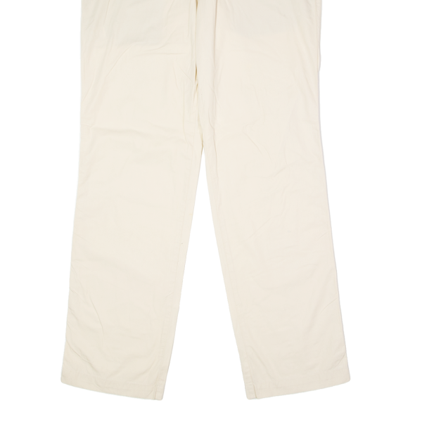 DOCKERS Khakis Mens Trousers Cream Regular Straight W36 L34 Hot on Sale