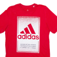 ADIDAS Mens T-Shirt Red M on Sale