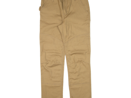 TIMBERLAND Carpenter Double-knee Workwear Womens Trousers Brown Straight W32 L30 For Discount