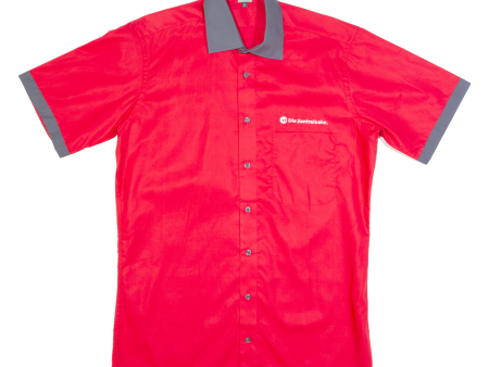 ALBIRO Mens Plain Shirt Red M Online now