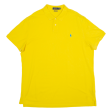 POLO RALPH LAUREN Custom Slim Fit Mens Polo Shirt Yellow 2XL Online