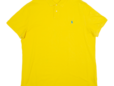 POLO RALPH LAUREN Custom Slim Fit Mens Polo Shirt Yellow 2XL Online