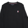 TOMMY HILFIGER Mens T-Shirt Black Long Sleeve M Cheap