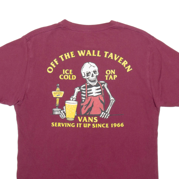 VANS Classic Fit Mens T-Shirt Red S Online