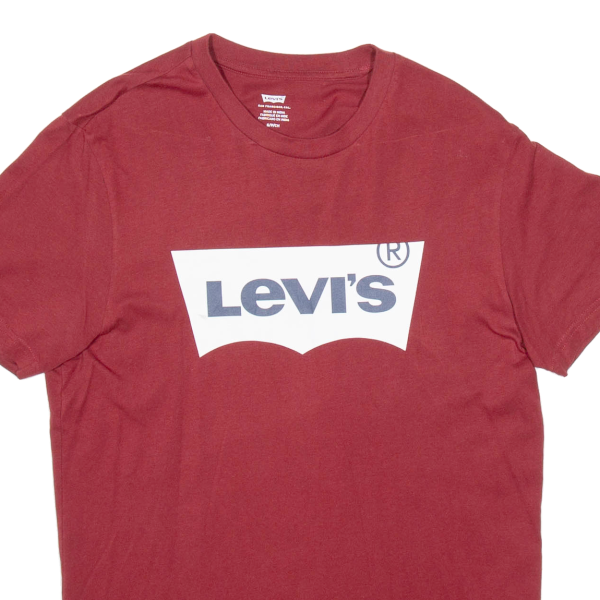 LEVI S Mens T-Shirt Red S Discount