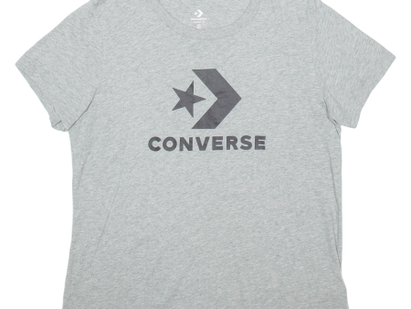 CONVERSE Classic Fit Mens T-Shirt Grey L For Discount