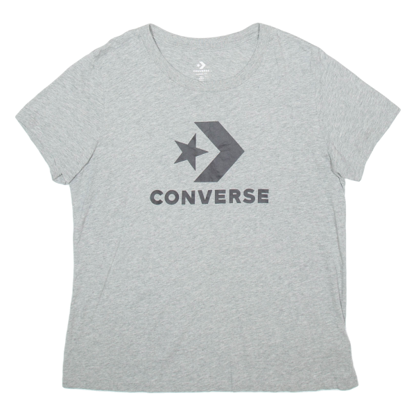 CONVERSE Classic Fit Mens T-Shirt Grey L For Discount