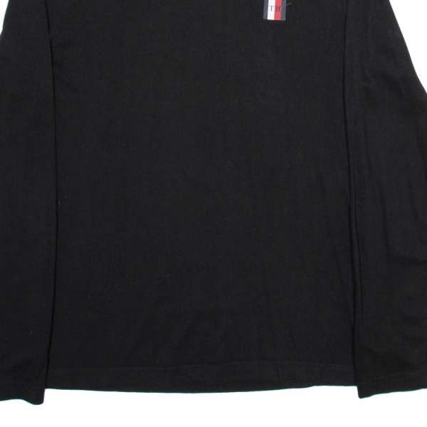 TOMMY HILFIGER Mens T-Shirt Black Long Sleeve M Cheap