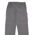 JACK WOLFSKIN Outdoor 2 in 1 Mens Trousers Grey Regular Straight W36 L31 Hot on Sale