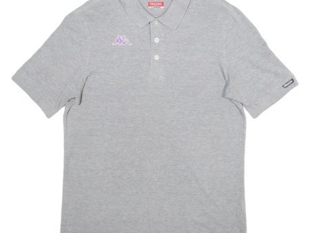 KAPPA Mens Polo Shirt Grey L Online now