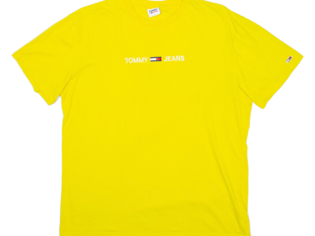 TOMMY HILFIGER Mens T-Shirt Yellow L Online now