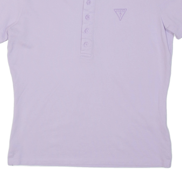 GUESS Womens Polo Shirt Purple M Online Hot Sale