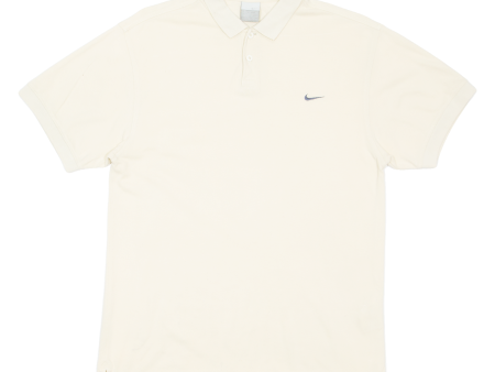 NIKE Mens Polo Shirt Cream XL For Discount