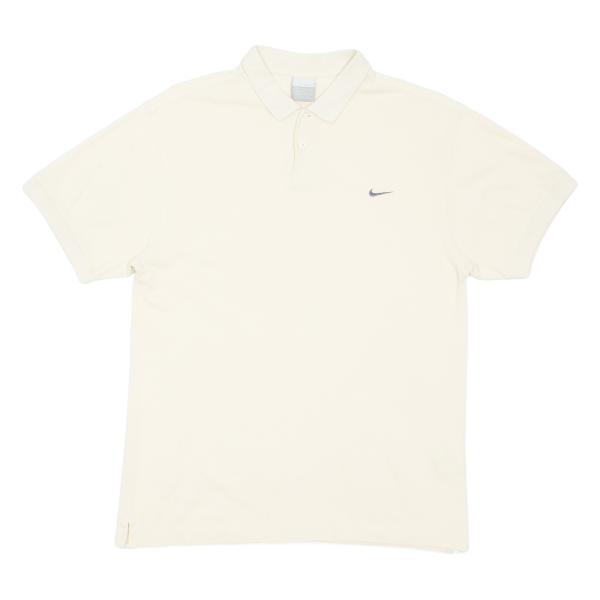 NIKE Mens Polo Shirt Cream XL For Discount