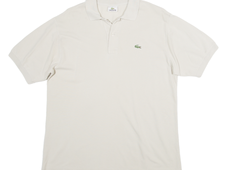 LACOSTE Mens Polo Shirt Beige L For Sale