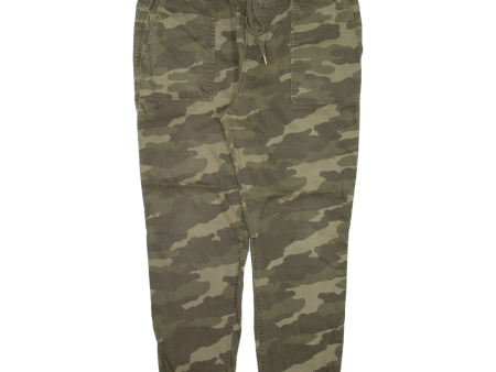 ANGELO LITRICO Camo Mens Trousers Green Regular Tapered W39 L28 Online now