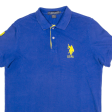 U.S POLO Slim Fit Mens Polo Shirt Blue 80s L Online Hot Sale