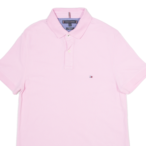 TOMMY HILFIGER Slim Fit Mens Polo Shirt Pink M Sale