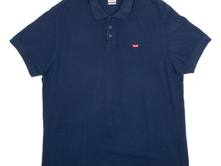 LEVI S Standard Mens Polo Shirt Blue M For Cheap