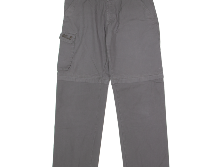 JACK WOLFSKIN Outdoor 2 in 1 Mens Trousers Grey Regular Straight W36 L31 Hot on Sale