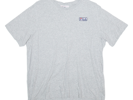 FILA Mens T-Shirt Grey L Hot on Sale