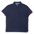 TOMMY HILFIGER Mens Polo Shirt Blue L Online now