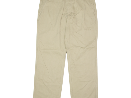 LEE COOPER Mens Twill Trousers Beige Regular Straight W38 L32 For Discount