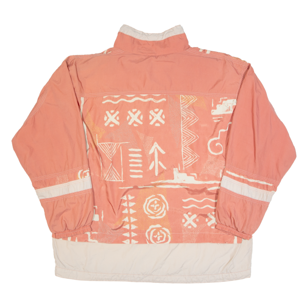 Womens Track Jacket Orange 90s Crazy Pattern XL For Discount