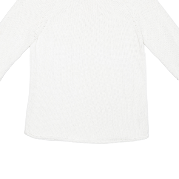 DKNY Womens Jumper White Tight Knit 3 4 Sleeve L on Sale