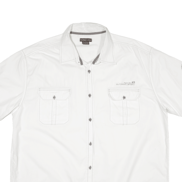 ATLAS FOR MEN Mens Plain Shirt White 2XL For Sale