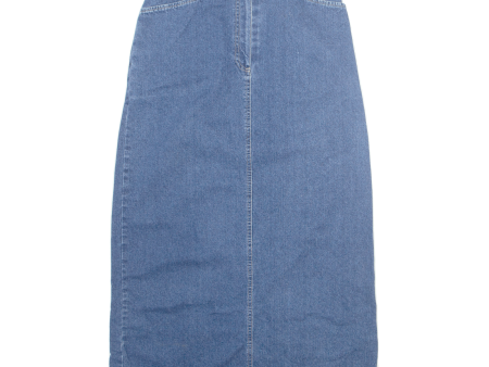 KORET CITY BLUES Womens Straight Skirt Blue Long 90s Denim S Cheap