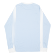 ADIDAS Mens T-Shirt Blue Long Sleeve S Fashion