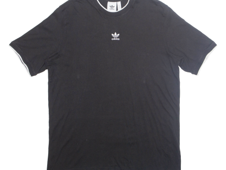 ADIDAS Mens T-Shirt Black Crew Neck L For Discount