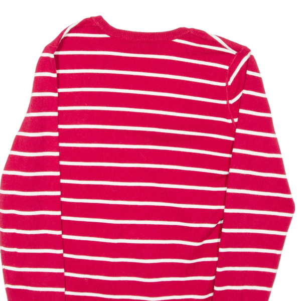 ESPRIT Womens Patterned Jumper Red Striped V-Neck Tight Knit S Online