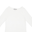 DKNY Womens Jumper White Tight Knit 3 4 Sleeve L on Sale