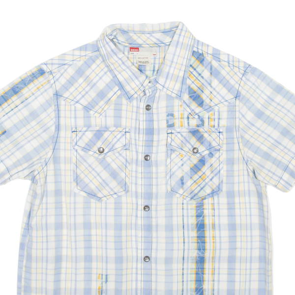 DIESEL Boys Shirt Blue Check L For Discount