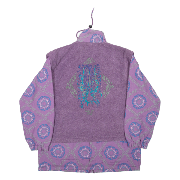 RODEO Womens Patterned Fleece Purple Crazy Pattern 1 4 Zip M Online