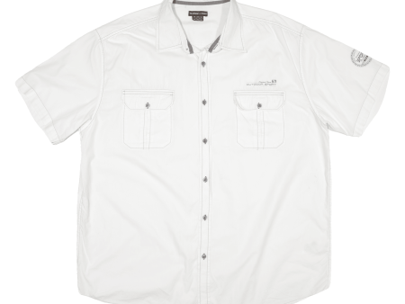 ATLAS FOR MEN Mens Plain Shirt White 2XL For Sale