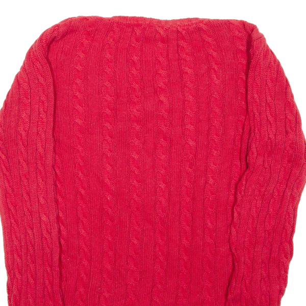 DISNEY Minnie Mouse Womens Jumper Red Crew Neck Cable Knit L Online Sale