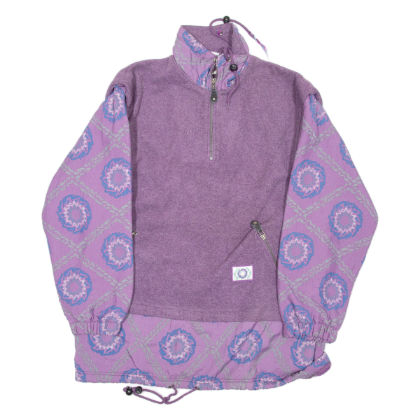 RODEO Womens Patterned Fleece Purple Crazy Pattern 1 4 Zip M Online