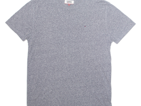 TOMMY HILFIGER Regular Fit Mens T-Shirt Grey S Hot on Sale