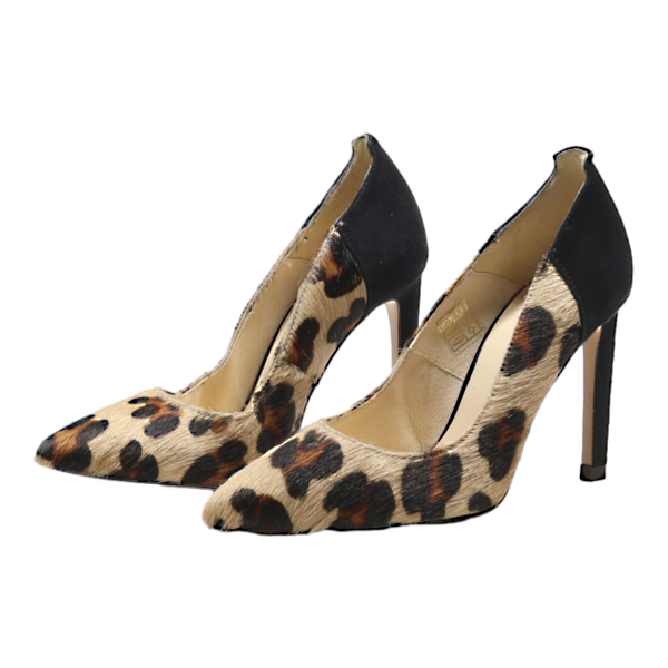 ZIGN Leopard Print Pump Heels Black Suede Womens UK 3 Fashion