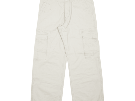 LEVI S Cargo Mens Trousers Cream Loose Straight W32 L30 Discount