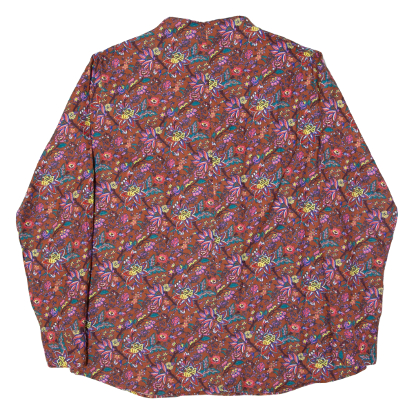 WALBUSCH Womens Shirt Maroon Floral Long Sleeve UK 16 Online now